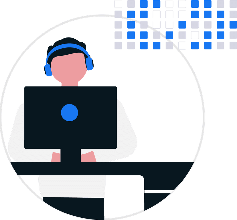 Person working at computer